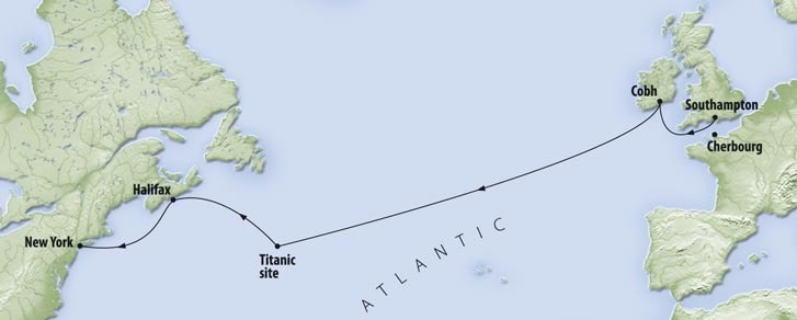 Titanic Voyage Map