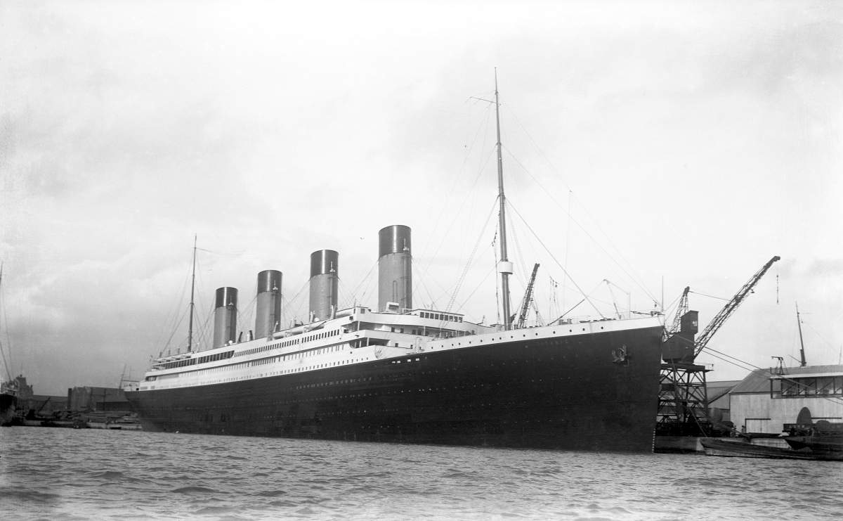 Titanic Sea Trials | side view of the titanic at the docks in belfast 1912 149 p | Titanic Sea Trials & Launch | kevcummins