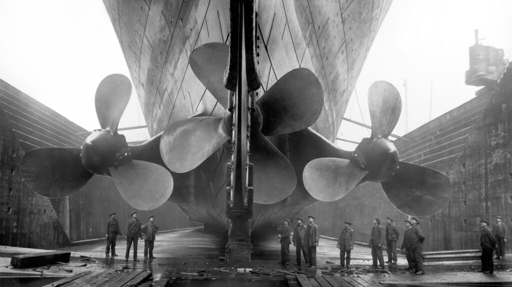 Titanic Construction, Titanic Design | titanic propellers harland wolff shipyard belfast1911 | Titanic Construction & Design Information | kevcummins