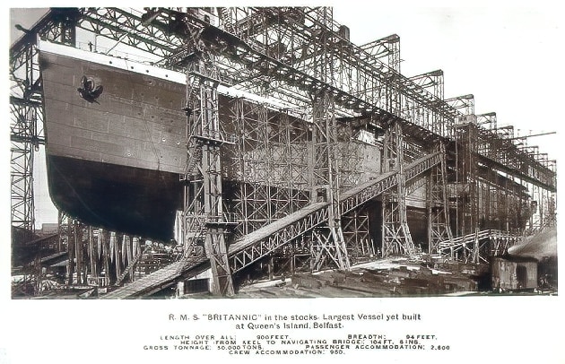 Titanic Pictures | Britannic Construction 1 DeNoiseAI standard | Titanic Pictures | kevcummins